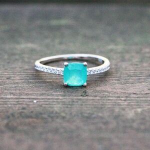 Columbian Emerald Ring Handmade Sterling Silver 925 , May Birthstone